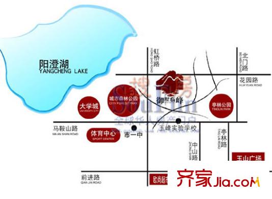 御墅臨峰西區(qū)交通圖