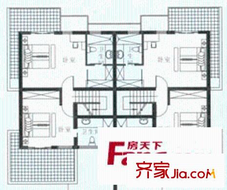 豪門世家別墅戶型圖4室1廳4衛(wèi)1廚