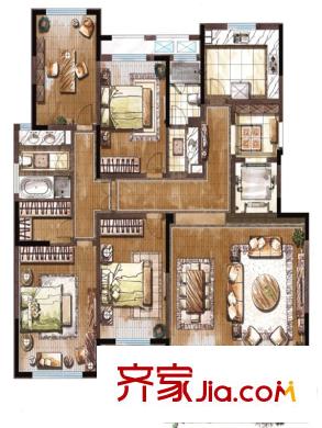 觀林一品11#12#14#II戶型 4室2廳2衛(wèi)1廚