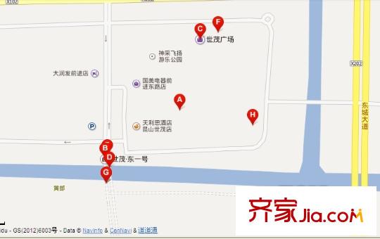 世茂東壹號別墅交通圖