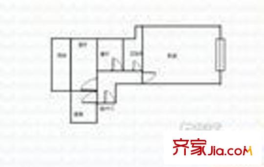 寶曼酒店公寓 戶(hù)型圖 1室1廳1衛(wèi)