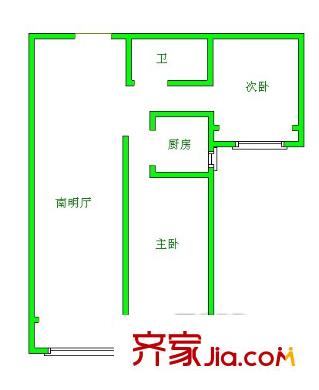 海岸馨園戶型圖2室戶型圖 2室2廳1衛(wèi)1廚