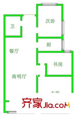 海岸馨園戶型圖3室戶型圖 3室2廳1衛(wèi)1廚