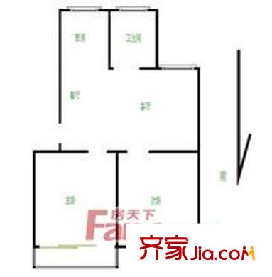 宏浦西園 戶型圖 2室2廳1衛(wèi)