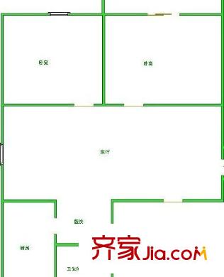 永安路社區(qū) 2室 戶型圖