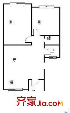 港澳新城戶型圖戶型圖 2室2廳1衛(wèi)1廚