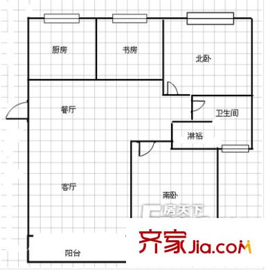港澳新城戶型圖戶型圖 2室2廳1衛(wèi)1廚