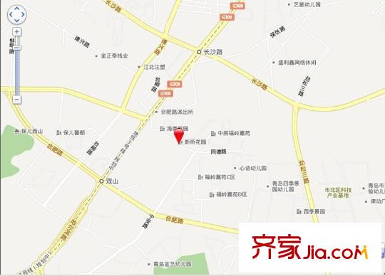新僑花園交通圖