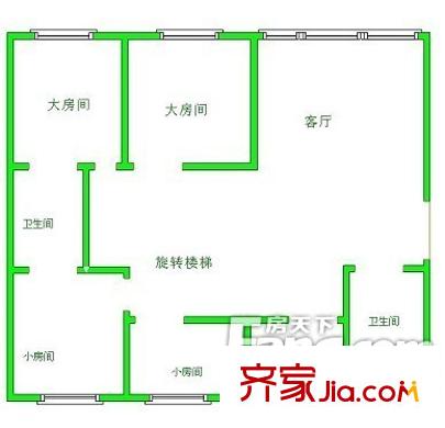  昆太花園 戶(hù)型圖 4室2廳2衛(wèi)
