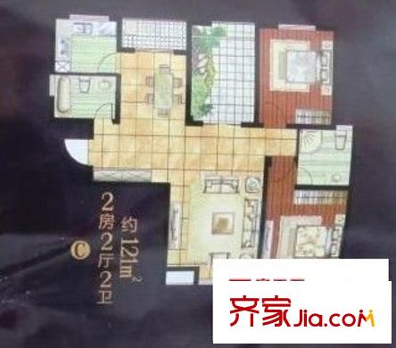 大唐五星公寓 戶型圖 2室1廳1衛(wèi)