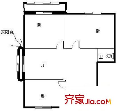 齊長城花園 3室 戶型圖