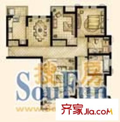 亭林山莊 4室 戶型圖
