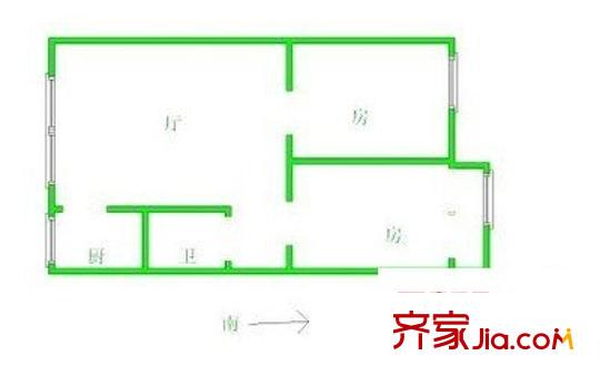 繡衣東村 2室 戶型圖