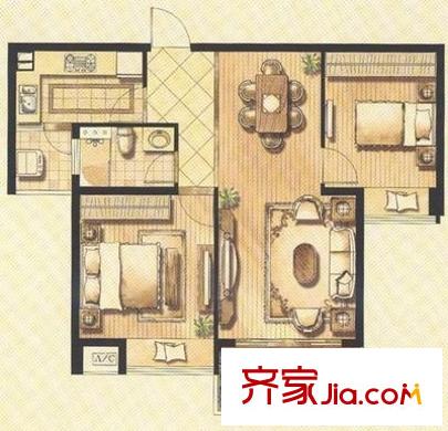 繡衣東村 3室 戶型圖