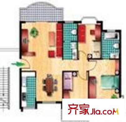 繡衣東村 2室 戶型圖