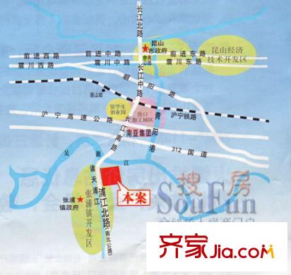 江南春堤一期交通圖交通配套
