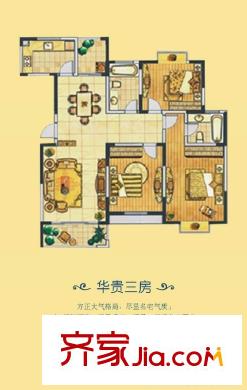 黎明清境 3室 戶型圖