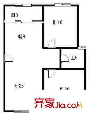 海信南嶺風(fēng)情 2室 戶型圖