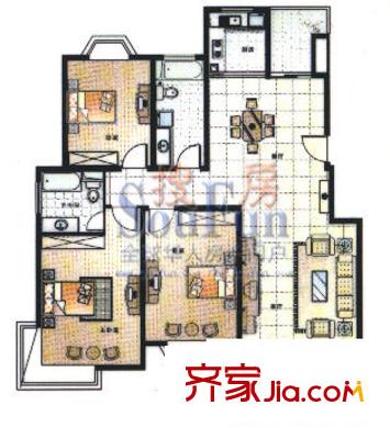 昆山 濱江花園 戶(hù)型圖