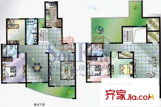 昆山 濱江花園 戶(hù)型圖