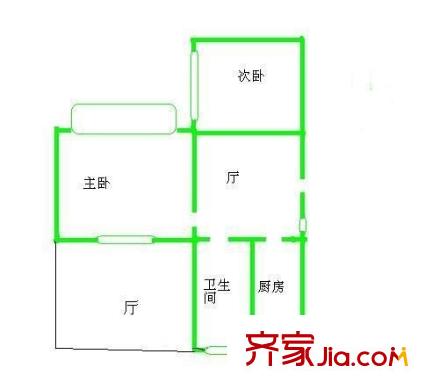 金谷園 2室 戶型圖