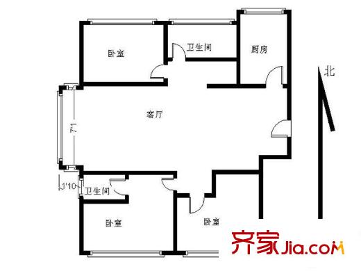 香緹樹 3室 戶型圖