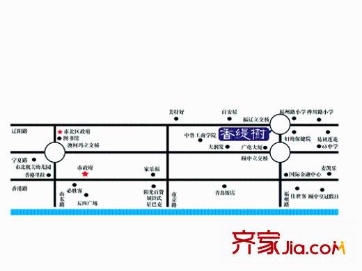 香緹樹交通圖