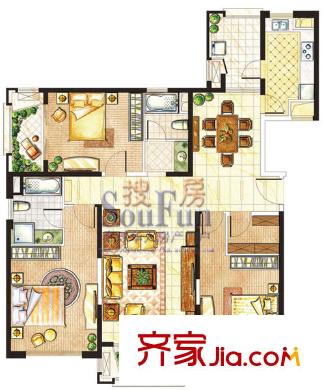 華敏世家花園 戶型圖