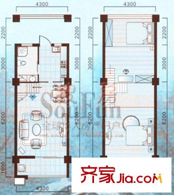 華強(qiáng)陽光都城  戶型圖 2室2廳2衛(wèi)