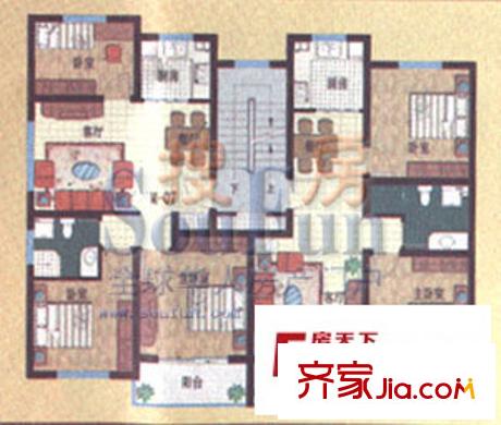 御墅臨楓戶型圖3室2廳1衛(wèi)