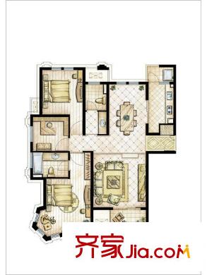 世貿(mào)東一號 戶型圖 3室2廳2衛(wèi)
