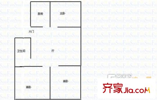 振華苑戶型圖3室戶型圖 3室1廳1衛(wèi)1廚