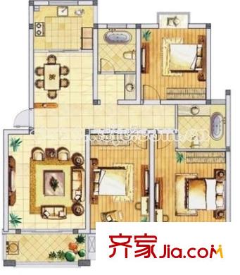 雍景灣西苑 4室 戶型圖