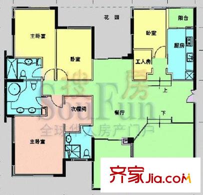 雍景灣西苑 4室 戶型圖