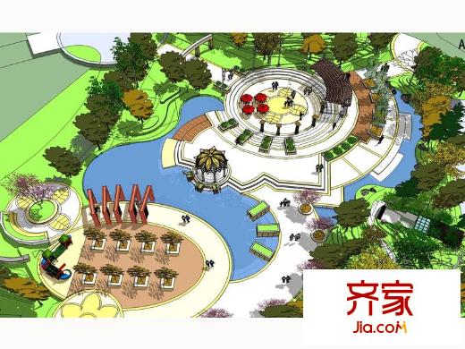 映月公館外景圖水景廣場(chǎng)鳥(niǎo)瞰圖