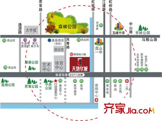 天地華城交通圖