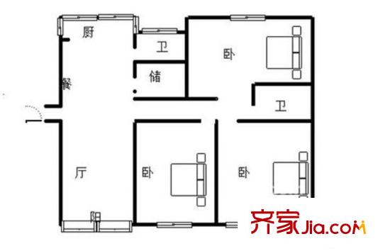 唐島金灣 3室 戶型圖