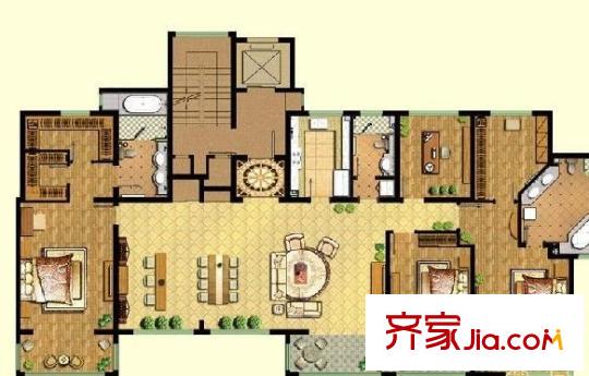 唐島金灣 4室 戶(hù)型圖