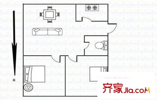 晨曦（南北）園戶型圖晨曦園 2室 戶型圖 2室2廳1衛(wèi)1廚