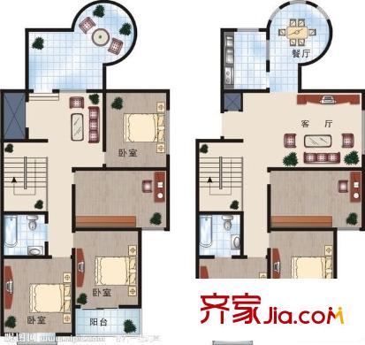 康城花園 4室 戶型圖