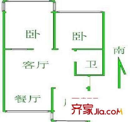 中房?云溪小區(qū)戶型圖云溪小區(qū) 2室 戶型圖 2室2廳1衛(wèi)1廚