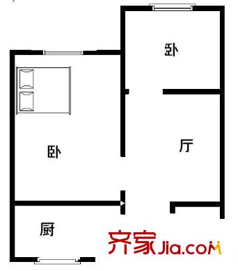 杭州路小區(qū) 2室 戶型圖