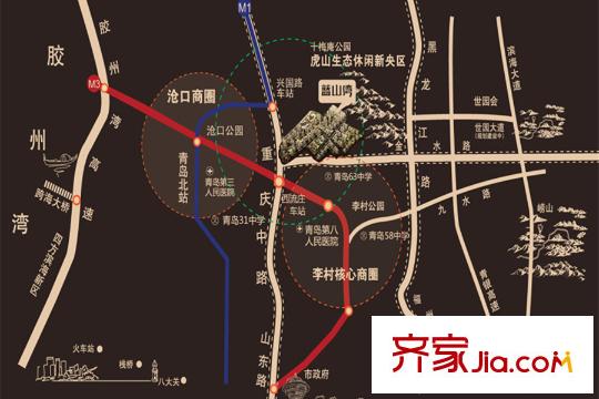 藍(lán)山灣三期I派交通區(qū)位圖