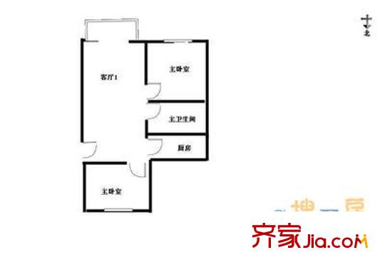 廣饒路小區(qū) 2室 戶型圖
