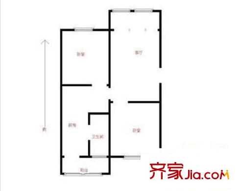 水清溝三小區(qū) 3室 戶型圖