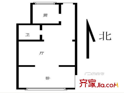丁家河社區(qū)戶型圖1室戶型圖 1室1廳1衛(wèi)1廚