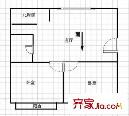 東方花園(黃島)戶型圖東方花園(黃島) 2室 戶型圖 2室1廳1衛(wèi)1廚