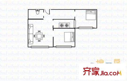 東方花園(黃島)戶型圖東方花園(黃島) 2室 戶型圖 2室2廳1衛(wèi)1廚
