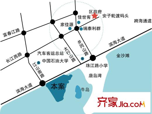 青島海上嘉年華區(qū)位圖