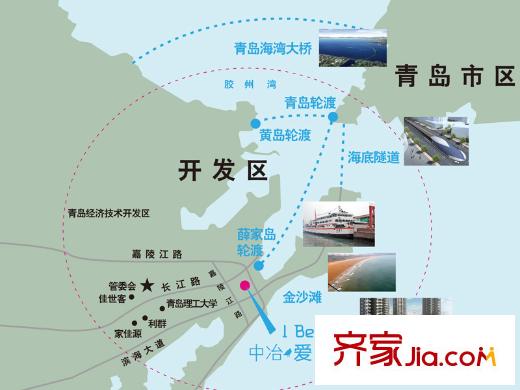 中冶愛(ài)彼岸交通圖區(qū)位圖